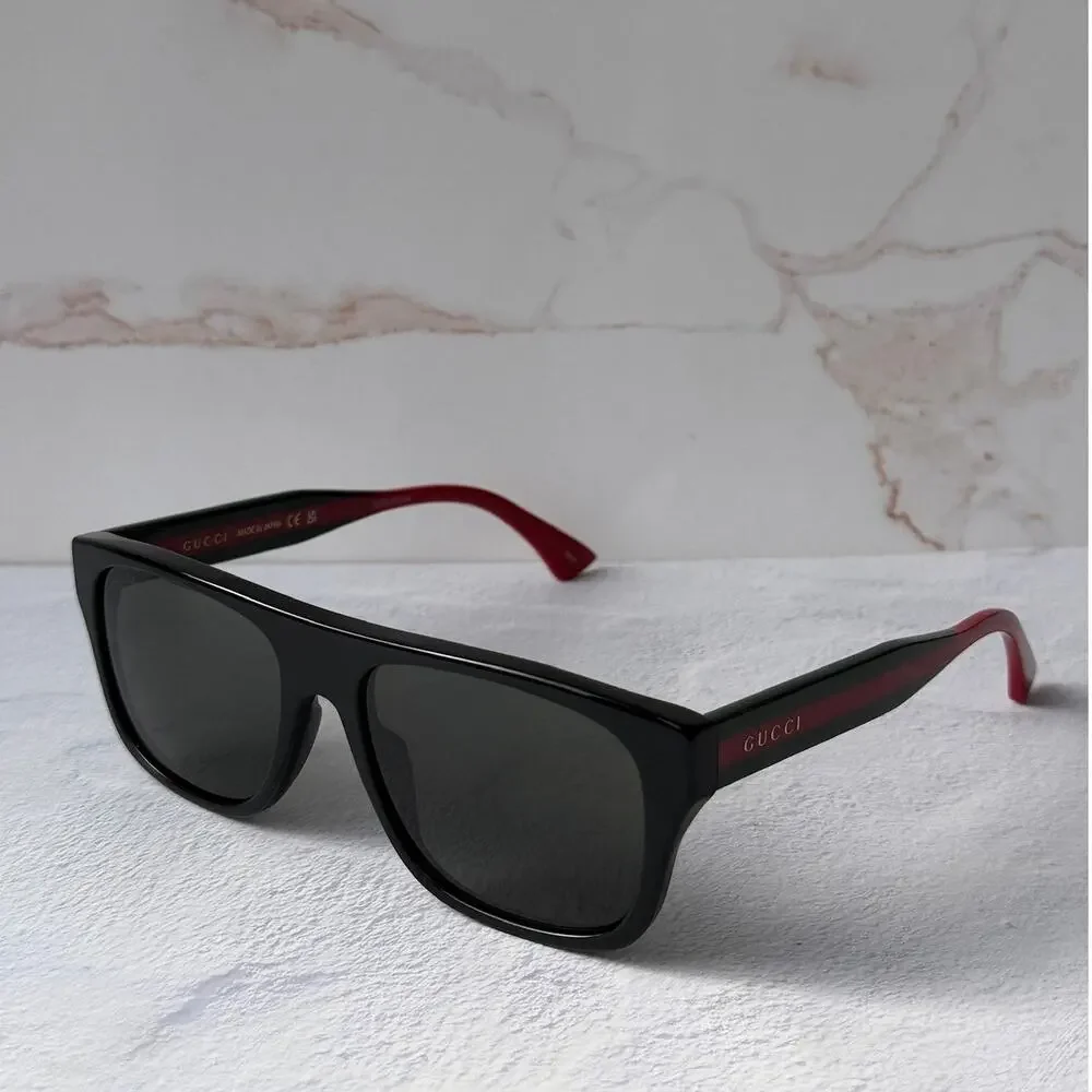 NEW Gucci GG2119S Black Unisex Square Sunglasses $395